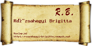 Rózsahegyi Brigitta névjegykártya